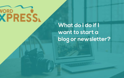 What do I do if I want to start a blog or newsletter?