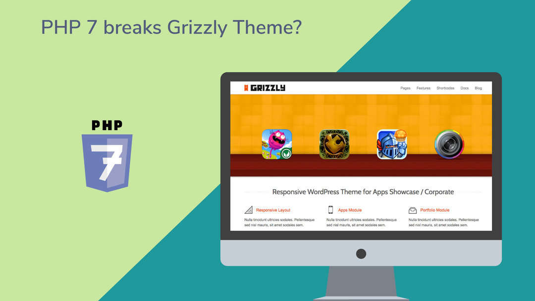 Grizzly wordpress theme php 7 compatible