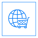 The internet globe and a shopping cart