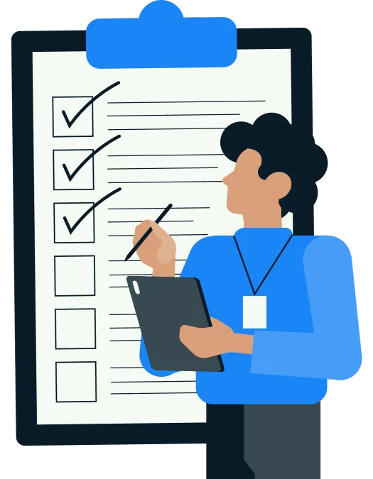 A guy with a checklist